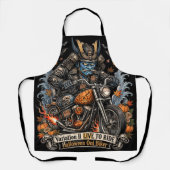 Tablier de Halloween Blue Oni Biker - VIVE POUR RO (Recto)