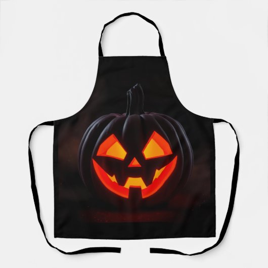 Tablier de Halloween Citrouille Lumineuse (Recto)