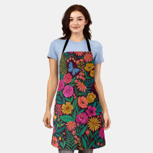 Tablier de jardin aux papillons floraux indiens ab