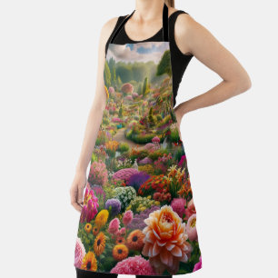 Tablier de jardin de fleurs de fantaisie