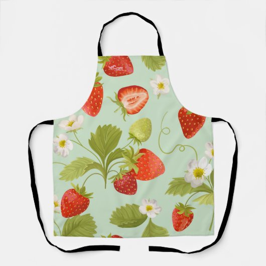 Tablier de jardin vintage aux fraises (Recto)
