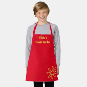 Tablier de jardinage de fille, rouge, mignonne, so (Porté)