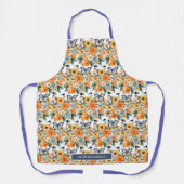 Tablier de jardinage floral papillon (Recto)