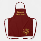 Tablier de jardinage, joli, rouge foncé, simple, p (Recto)