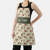 Tablier de Joie de Noël avec Cerfs et Arbres (Insitu)