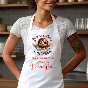 Tablier de la Saint-Valentin personnalisé romantiq