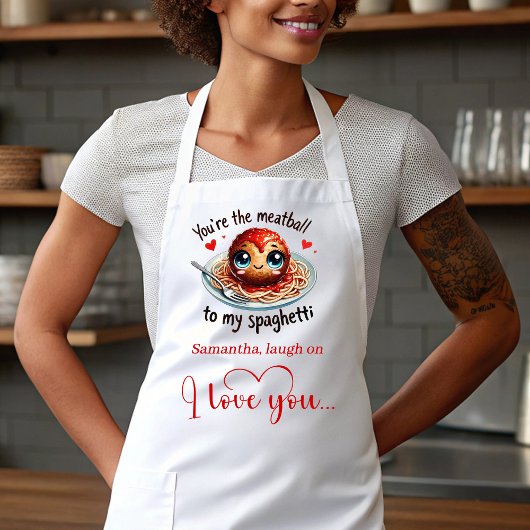 Tablier de la Saint-Valentin personnalisé romantiq