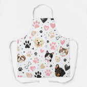 Tablier de l'amoureux des animaux mignons avec cha (Recto)