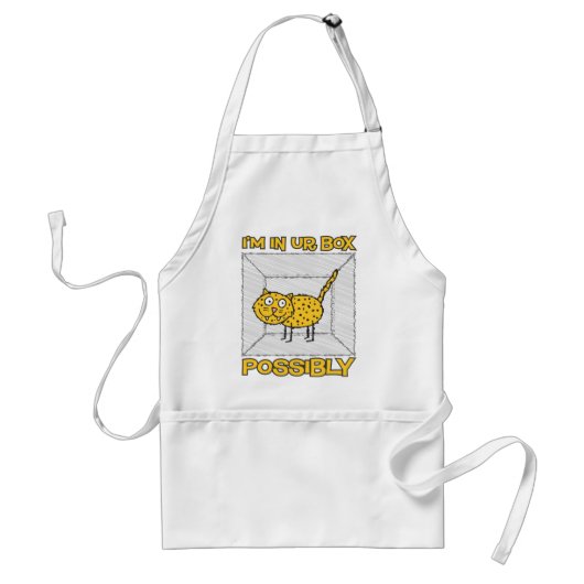 Tablier de Lolcat du chat de Schrodinger drôle (Devant)