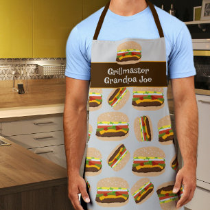 Tablier de maître de grill personnalisé motif burg