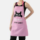 Tablier de maman de chat personnalisé, Gros plan d (Insitu)