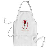 Tablier de mariage aux roses rouges (Devant)