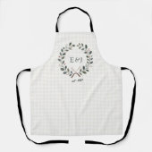 Tablier de mariage rustique Monogramme Je fais du (Recto)
