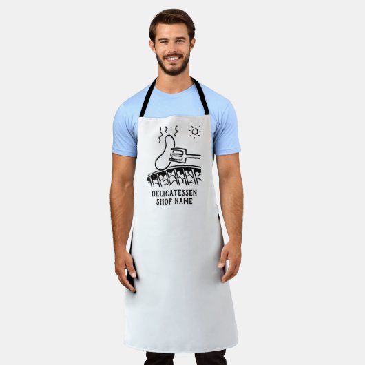 Tablier de marque avec Barbecue Saucage Image (Porté)