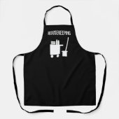 Tablier de ménage noir pour le service de nettoyag (Recto)