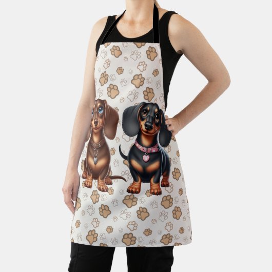 Tablier De mignons amis dachshund (Insitu)