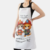 Tablier De mignons animaux de pompiers habillés pour des d (Insitu)