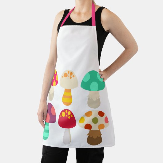 Tablier De mignons champignons colorés (Insitu)