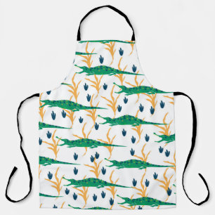 Tablier De mignons crocodiles sans couture motif. Animaux 
