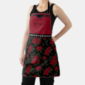 Tablier de mode de jardin de rose rouge et noir ch (Insitu)