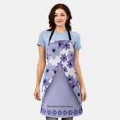 Tablier de mode floral printemps pourpre (Porté)
