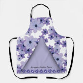 Tablier de mode floral printemps pourpre (Recto)