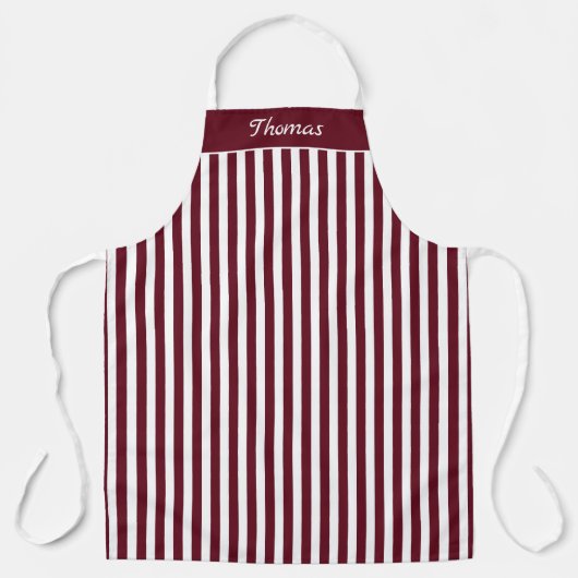 Tablier de Motif blanc et bordeaux en automne (Recto)