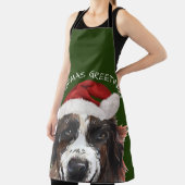 Tablier de Noël à l'aquarelle St Bernard (Insitu)
