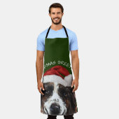 Tablier de Noël à l'aquarelle St Bernard (Porté)
