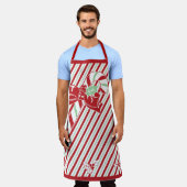Tablier de Noël à rayures de bonbon (Porté)