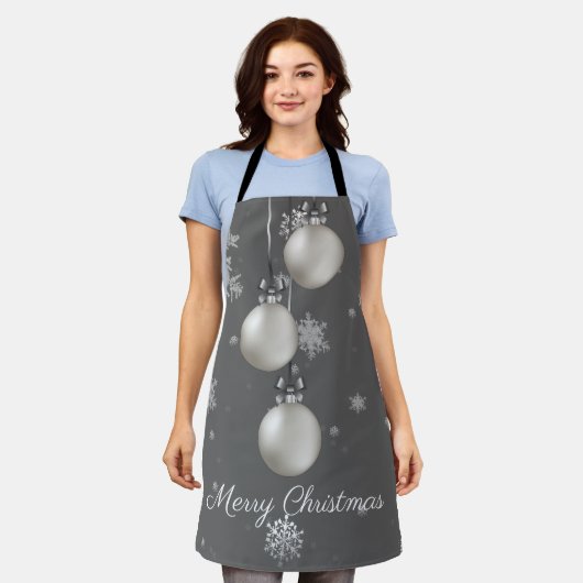 Tablier de Noël Argent (Porté)