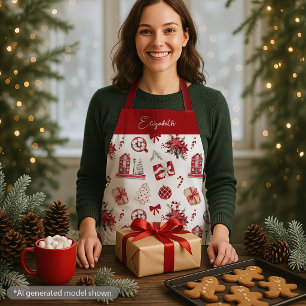 Tablier de Noël assorti pour la famille pour la pr
