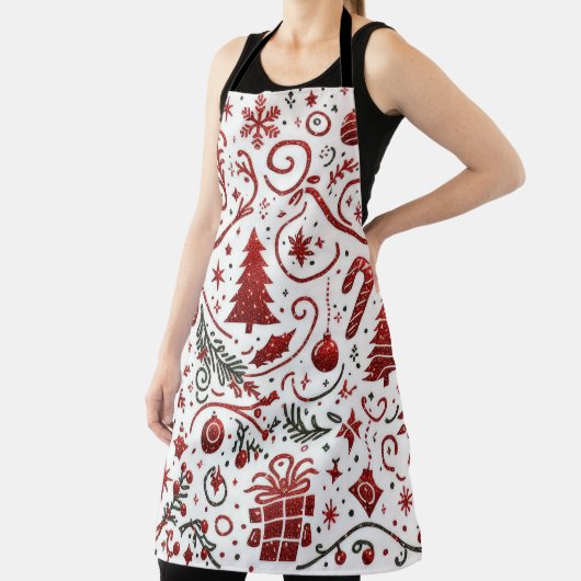Tablier de Noël blanc rouge (Insitu)
