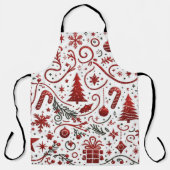 Tablier de Noël blanc rouge (Recto)