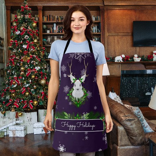 Tablier de Noël de Renne pourpre