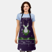 Tablier de Noël de Renne pourpre (Porté)