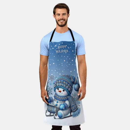 Tablier de Noël de Snowman (Porté)