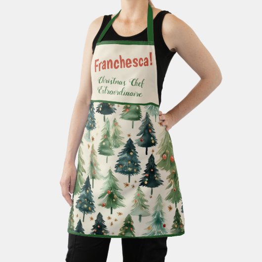 Tablier de Noël des pins rustiques (Insitu)