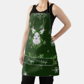 Tablier de Noël des rennes verts (Insitu)