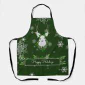 Tablier de Noël des rennes verts (Recto)