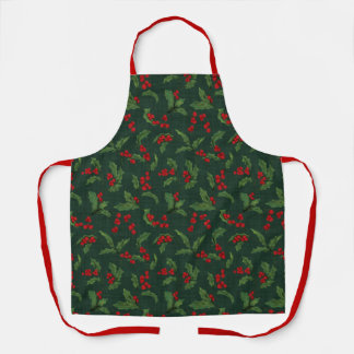 Tablier de Noël en vert