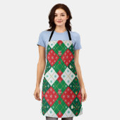 Tablier de Noël « Festive Argyle Cheer » (Porté)