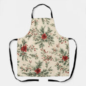 Tablier de Noël fleuri (Recto)