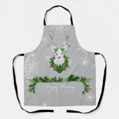 Tablier de Noël gris renne (Recto)