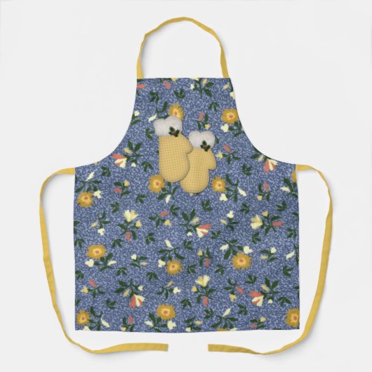 Tablier de Noël Jaune Mittens (Recto)