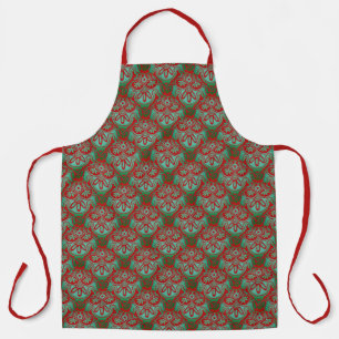 Tablier de Noël rouge et vert