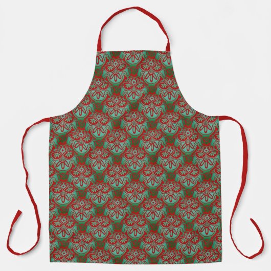 Tablier de Noël rouge et vert (Recto)