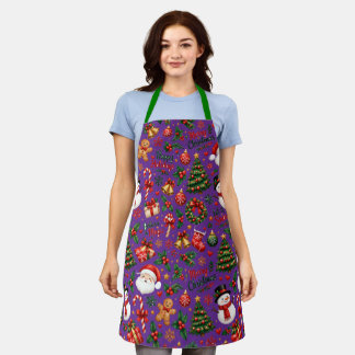 Tablier de Noël sans couture avec motif de Père No