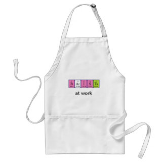 Tablier de nom de table périodique de barman