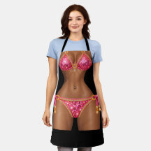 Tablier de nouveauté en bikini à paillettes diaman